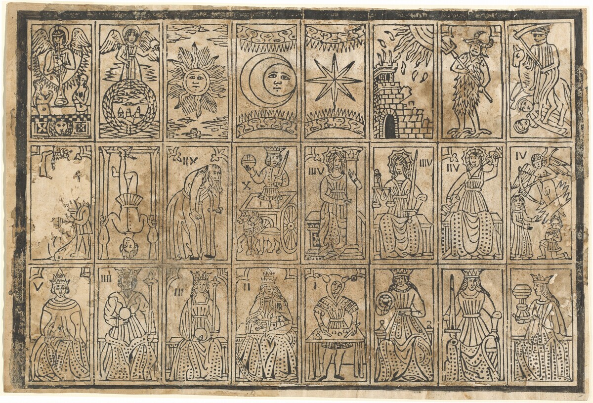 Historiske europeiske spillekort fra 1400-tallet.